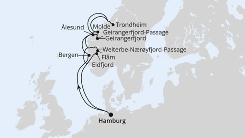 Norwegens Fjord-Weltnaturerbe ab Hamburg 1 Norwegens Fjord-Weltnaturerbe ab Hamburg 1