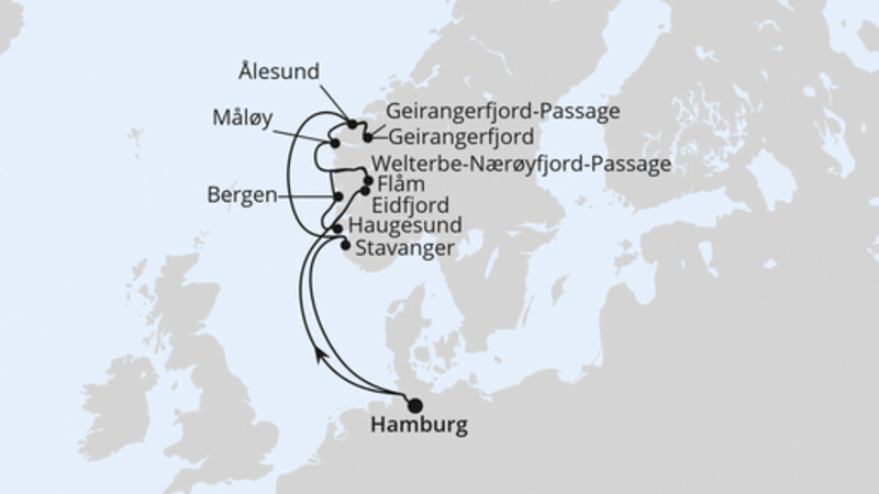 Norwegens Fjord-Weltnaturerbe ab Hamburg 2 Norwegens Fjord-Weltnaturerbe ab Hamburg 2