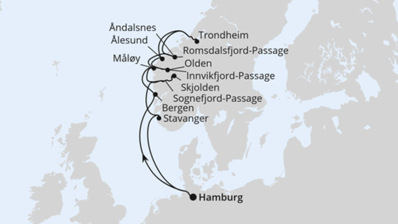 Norwegische Fjordlandschaft ab Hamburg 2 Norwegische Fjordlandschaft ab Hamburg 2