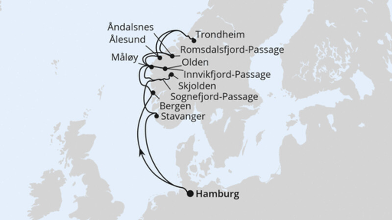 Norwegische Fjordlandschaft ab Hamburg 2 Norwegische Fjordlandschaft ab Hamburg 2