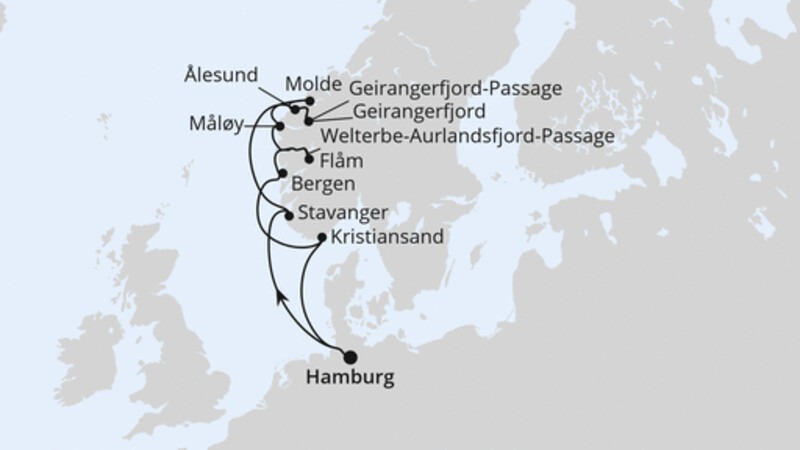 Norwegens Fjord-Weltnaturerbe ab Hamburg 2 Norwegens Fjord-Weltnaturerbe ab Hamburg 2