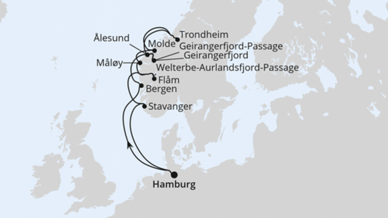 Norwegens Fjord-Weltnaturerbe ab Hamburg 2 Norwegens Fjord-Weltnaturerbe ab Hamburg 2