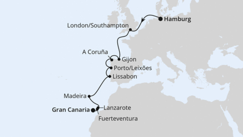 Westeuropa-Highlights ab Hamburg 1 Westeuropa-Highlights ab Hamburg 1