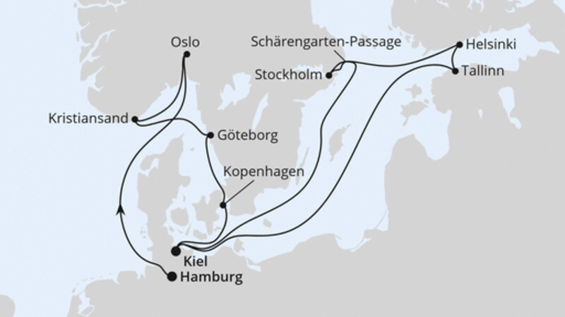 Skandinavische Highlights & Ostsee ab Hamburg Skandinavische Highlights & Ostsee ab Hamburg