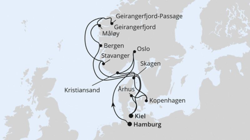 Große Skandinavien-Reise von Hamburg nach Kiel Große Skandinavien-Reise von Hamburg nach Kiel