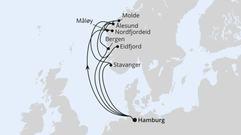 Große Norwegen-Reise ab Hamburg 1 Große Norwegen-Reise ab Hamburg 1