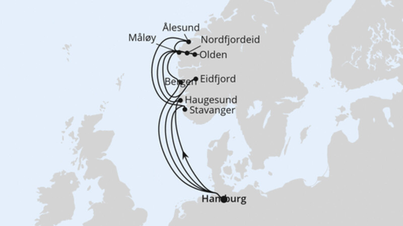 Große Norwegen-Reise ab Hamburg 1 Große Norwegen-Reise ab Hamburg 1