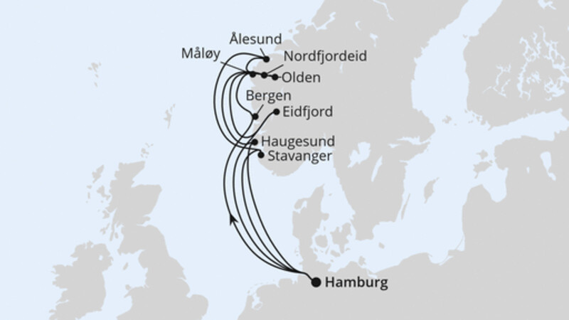 Große Norwegen-Reise ab Hamburg 1 Große Norwegen-Reise ab Hamburg 1