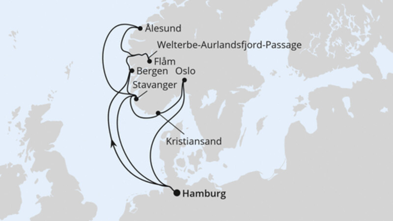 Große Norwegen-Reise ab Hamburg 2 Große Norwegen-Reise ab Hamburg 2