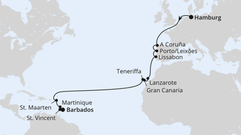 Von Hamburg nach Barbados Von Hamburg nach Barbados