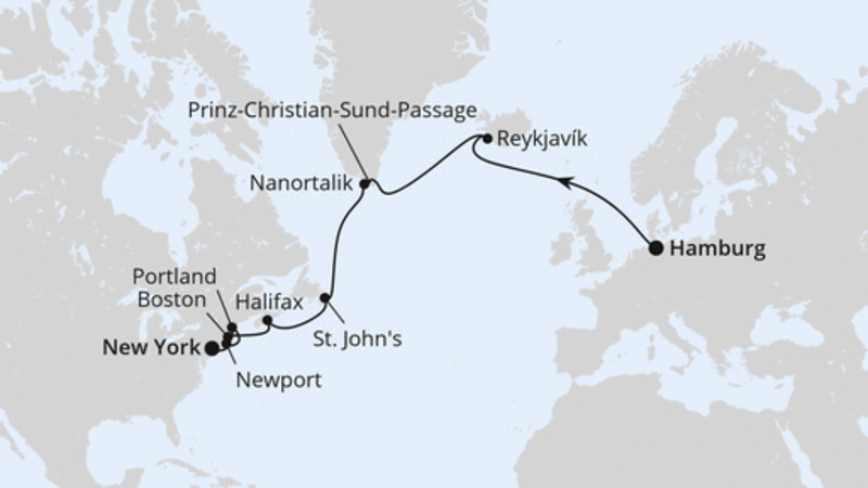 Von Hamburg über Grönland nach New York Von Hamburg über Grönland nach New York