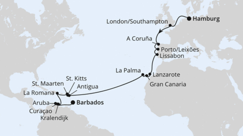 Von Hamburg nach Barbados Von Hamburg nach Barbados