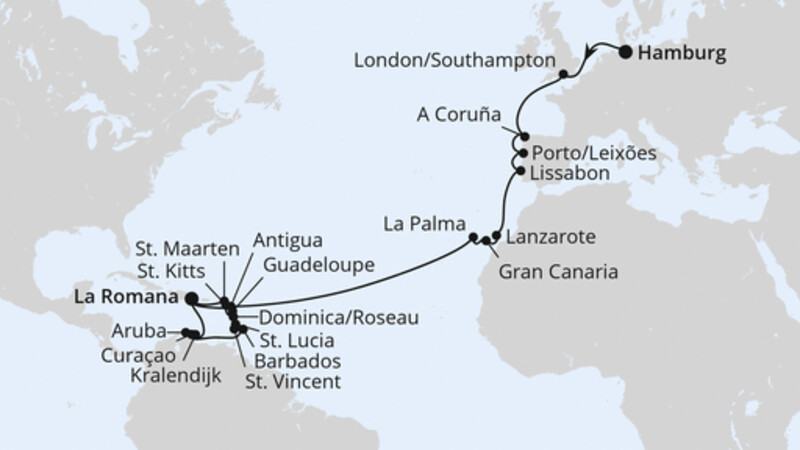 Weltenbummler Karibische Inseln ab Hamburg Weltenbummler Karibische Inseln ab Hamburg