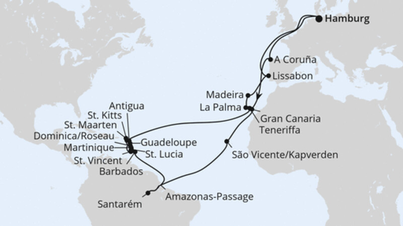 Große Winterpause Karibik mit Amazonas Große Winterpause Karibik mit Amazonas