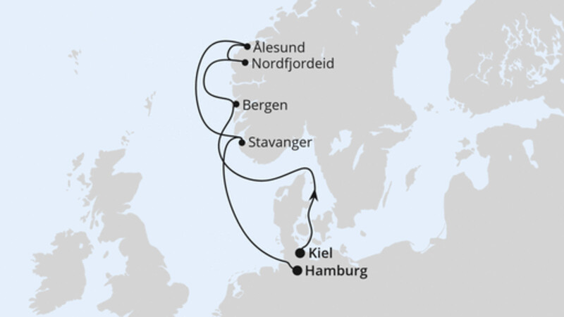 Norwegen von Kiel nach Hamburg