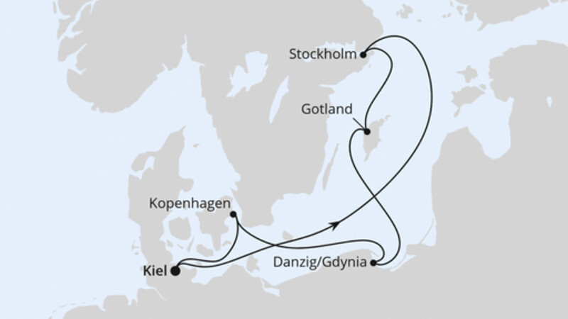 Schweden, Polen & Dänemark ab Kiel