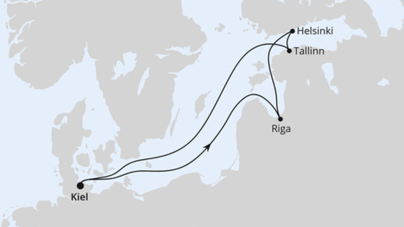 Ostsee mit Lichterfest in Riga ab Kiel Ostsee mit Lichterfest in Riga ab Kiel