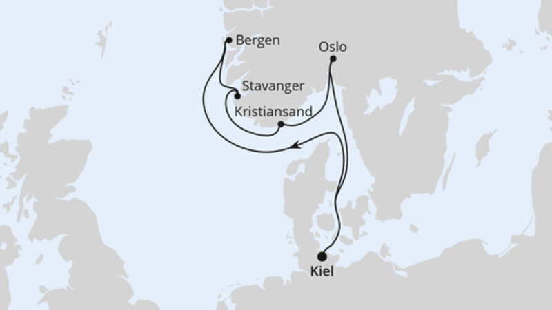 Südnorwegen ab Kiel Südnorwegen ab Kiel