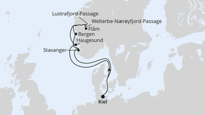 Norwegens Welterbe ab Kiel 1 Norwegens Welterbe ab Kiel 1