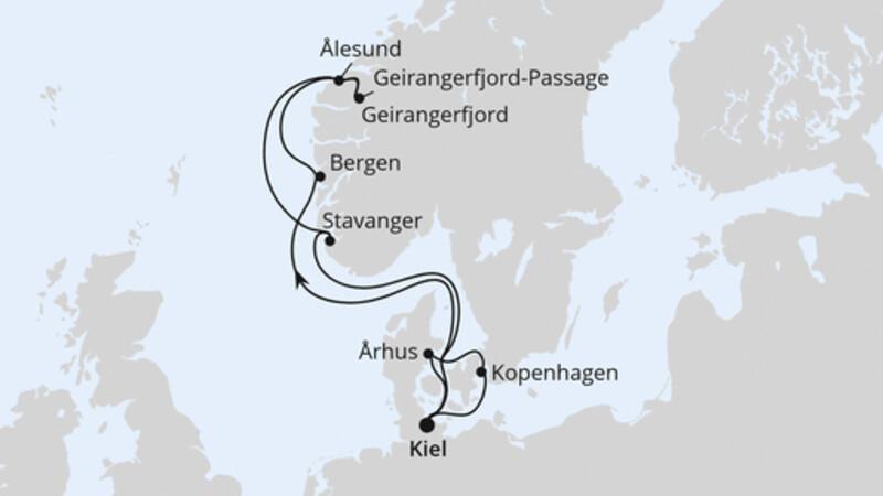 Norwegen & Dänemark ab Kiel 1 Norwegen & Dänemark ab Kiel 1