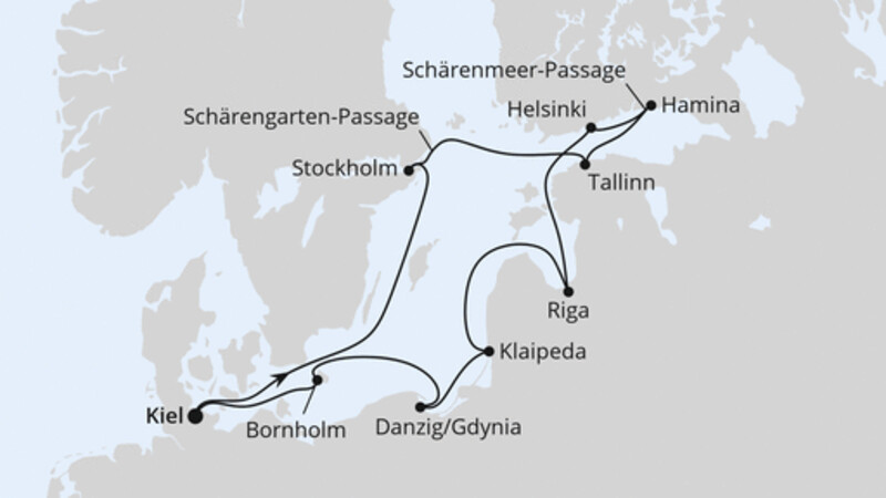 Schärengärten der Ostsee ab Kiel Schärengärten der Ostsee ab Kiel