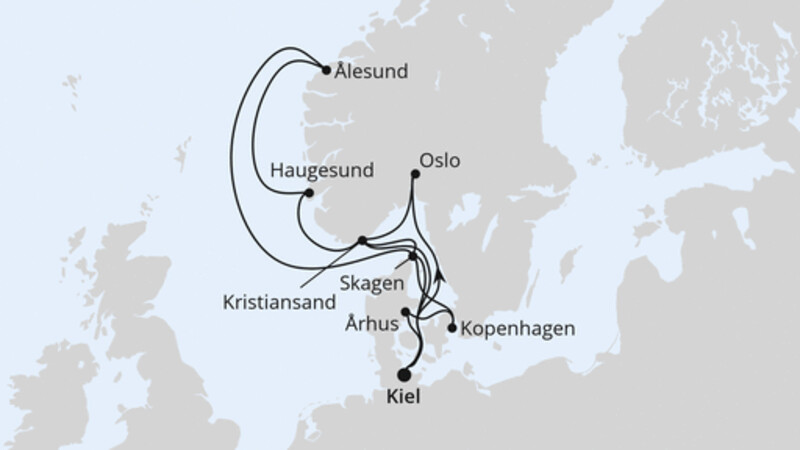 Große Skandinavien-Reise ab Kiel