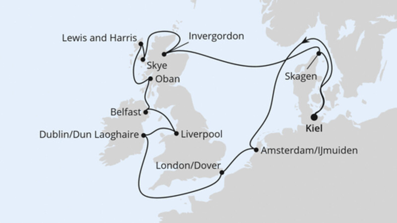 Großbritannien & Irland ab Kiel Großbritannien & Irland ab Kiel