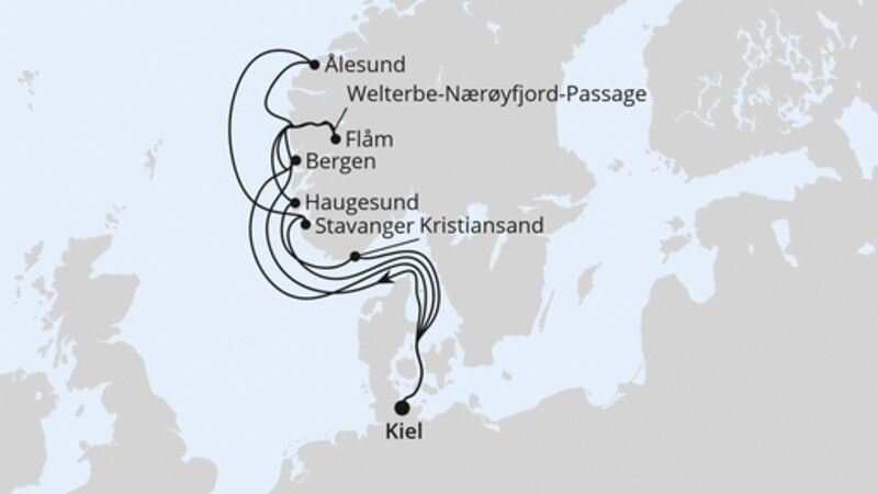 Große Norwegen-Reise ab Kiel Große Norwegen-Reise ab Kiel