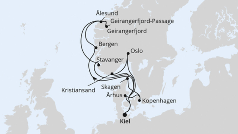 Große Skandinavien-Reise ab Kiel 1 Große Skandinavien-Reise ab Kiel 1
