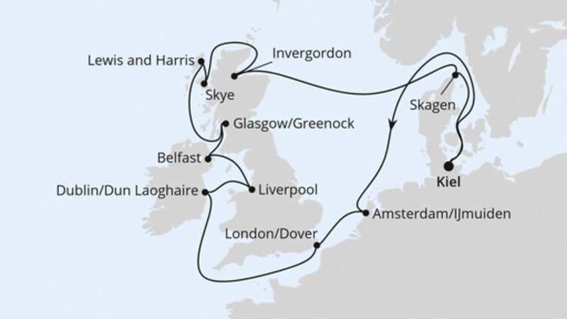 Großbritannien & Irland ab Kiel Großbritannien & Irland ab Kiel