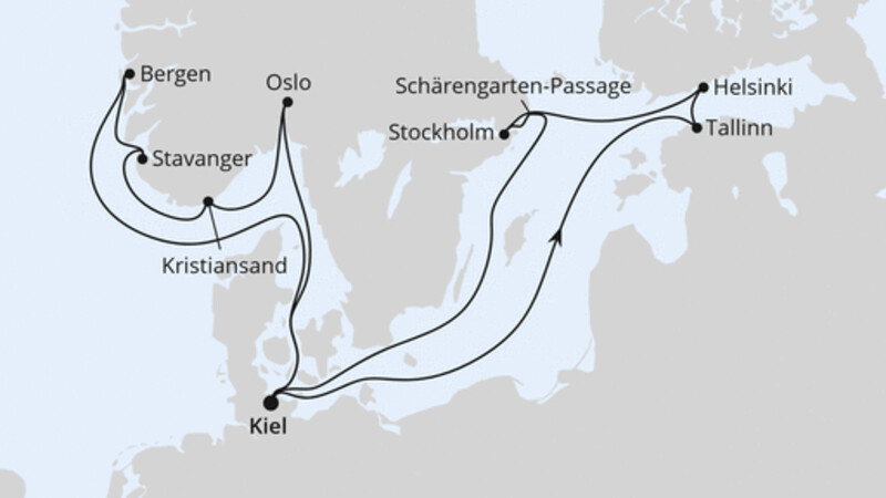 Ostsee & Südnorwegen ab Kiel Ostsee & Südnorwegen ab Kiel