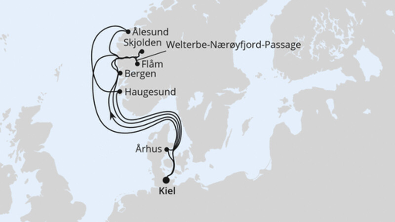 Große Norwegen-Reise ab Kiel Große Norwegen-Reise ab Kiel