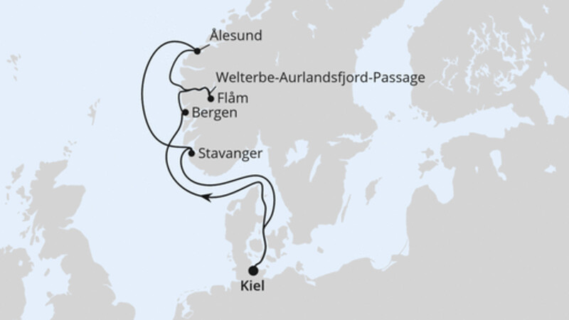 Große Norwegen-Reise ab Kiel Große Norwegen-Reise ab Kiel