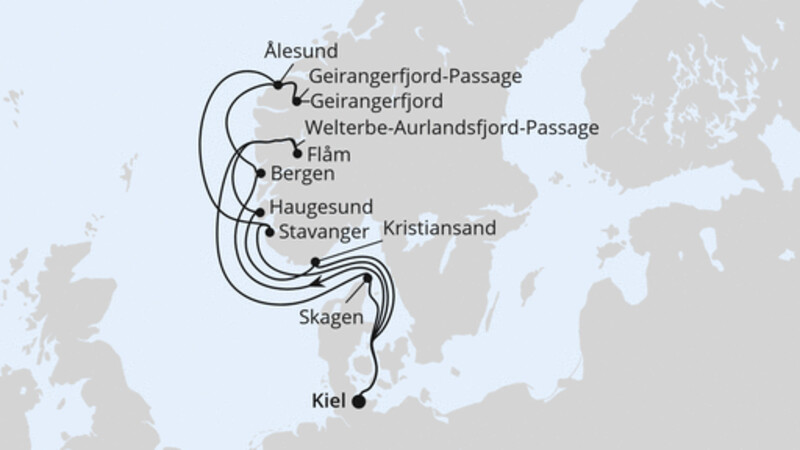 Große Norwegen-Reise ab Kiel Große Norwegen-Reise ab Kiel
