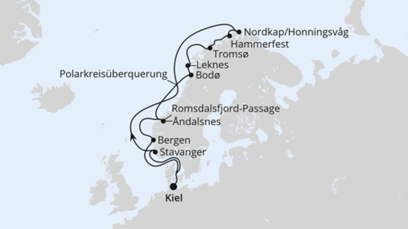 Norwegen mit Lofoten & Nordkap ab Kiel Norwegen mit Lofoten & Nordkap ab Kiel