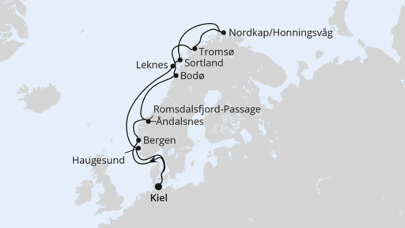 Norwegen mit Lofoten & Nordkap ab Kiel Norwegen mit Lofoten & Nordkap ab Kiel