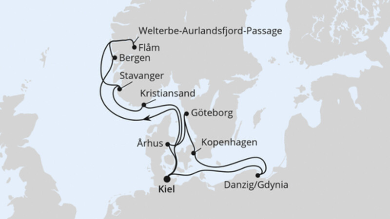 Ostsee & Norwegens Welterbe ab Kiel 1 Ostsee & Norwegens Welterbe ab Kiel 1