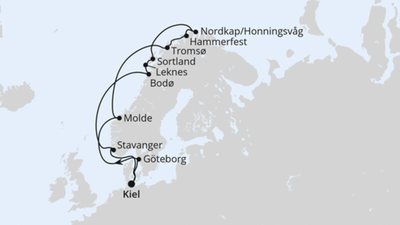 Norwegen mit Lofoten & Nordkap ab Kiel Norwegen mit Lofoten & Nordkap ab Kiel