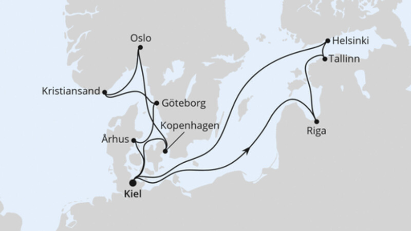 Feiertagsreise auf der Ostsee ab Kiel Feiertagsreise auf der Ostsee ab Kiel