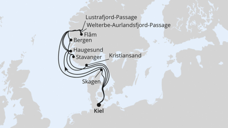 Große Norwegen-Reise ab Kiel Große Norwegen-Reise ab Kiel