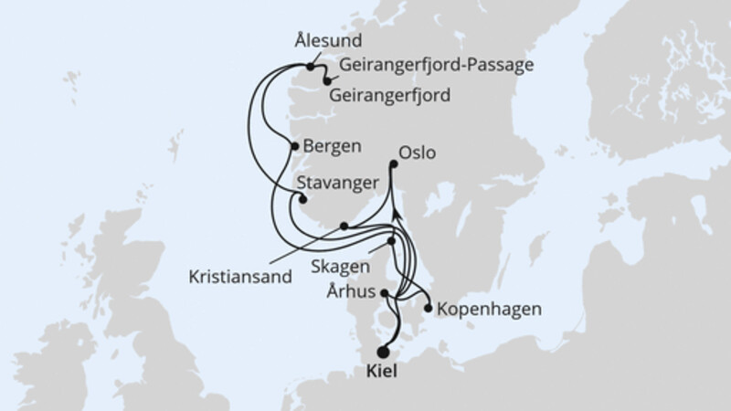Große Skandinavien-Reise ab Kiel 2 Große Skandinavien-Reise ab Kiel 2