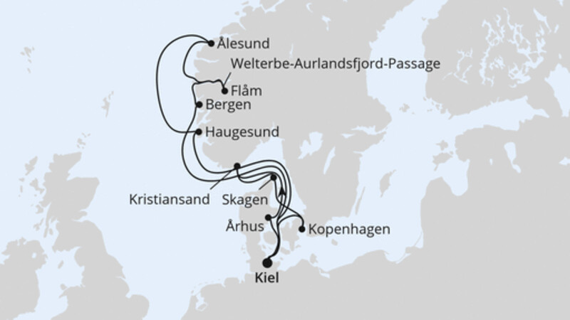Große Skandinavien-Reise ab Kiel Große Skandinavien-Reise ab Kiel