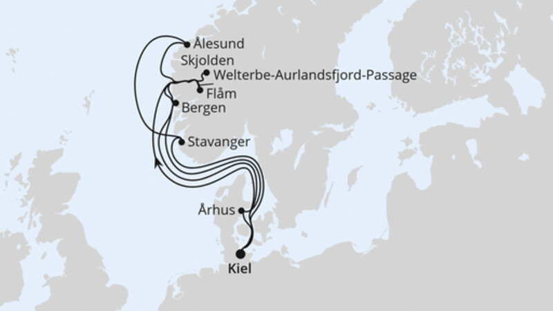 Große Norwegen-Reise ab Kiel Große Norwegen-Reise ab Kiel