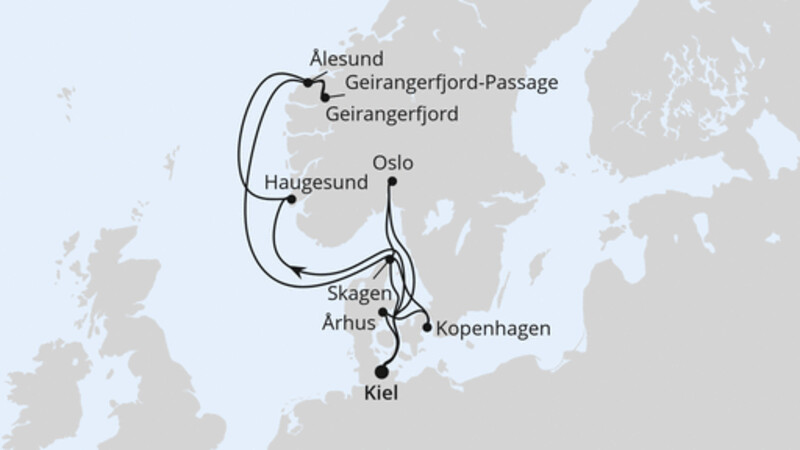 Große Skandinavien-Reise ab Kiel Große Skandinavien-Reise ab Kiel