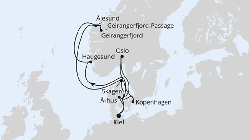 Große Skandinavien-Reise ab Kiel Große Skandinavien-Reise ab Kiel