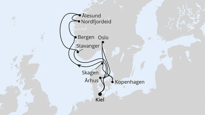 Große Skandinavien-Reise ab Kiel Große Skandinavien-Reise ab Kiel