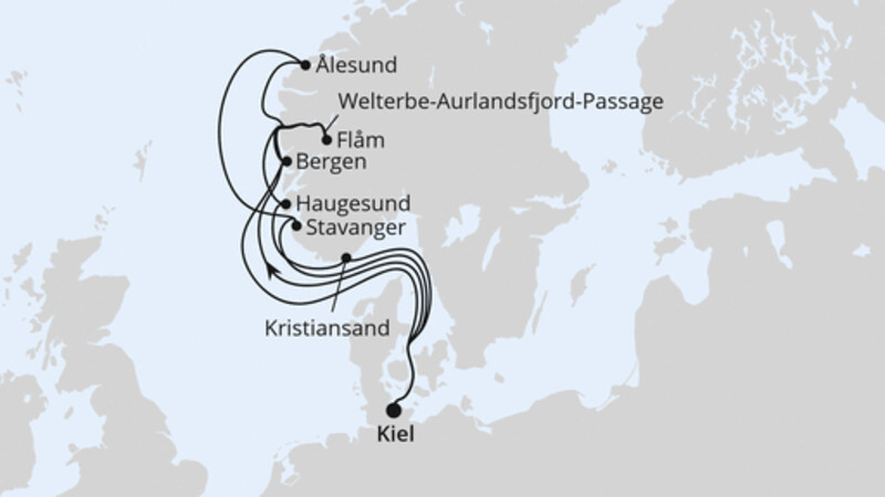 Große Norwegen-Reise ab Kiel Große Norwegen-Reise ab Kiel