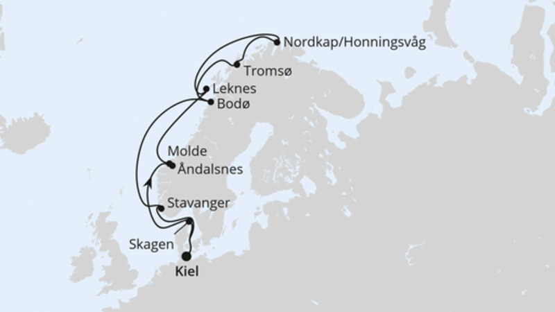 Norwegen mit Lofoten & Nordkap ab Kiel Norwegen mit Lofoten & Nordkap ab Kiel