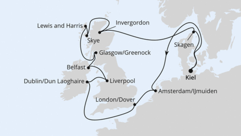Großbritannien & Irland ab Kiel Großbritannien & Irland ab Kiel