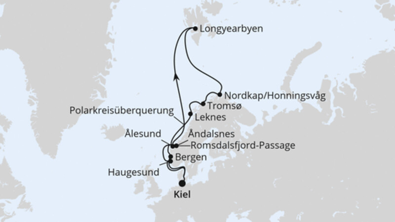 Norwegen mit Spitzbergen & Lofoten ab Kiel Norwegen mit Spitzbergen & Lofoten ab Kiel